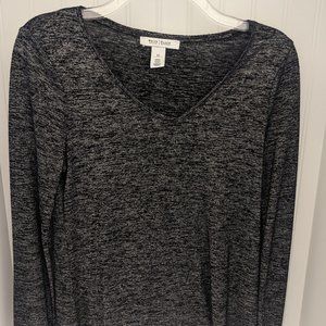 WHBM Charcoal Long Sleeve Top- XS